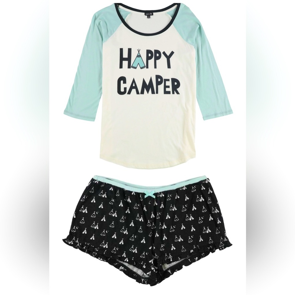 NWT Cozy Zoe Happy Camper Pajamas Set